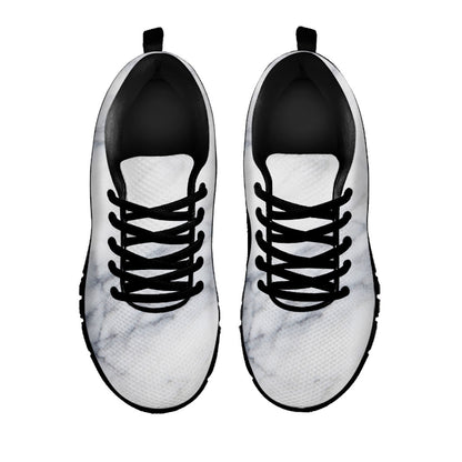 Smoke Grey Marble Print Black Running Shoes