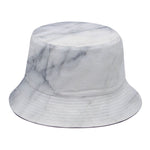 Smoke Grey Marble Print Bucket Hat