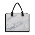 Smoke Grey Marble Print Canvas Tote Bag