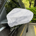 Smoke Grey Marble Print Car Side Mirror Covers