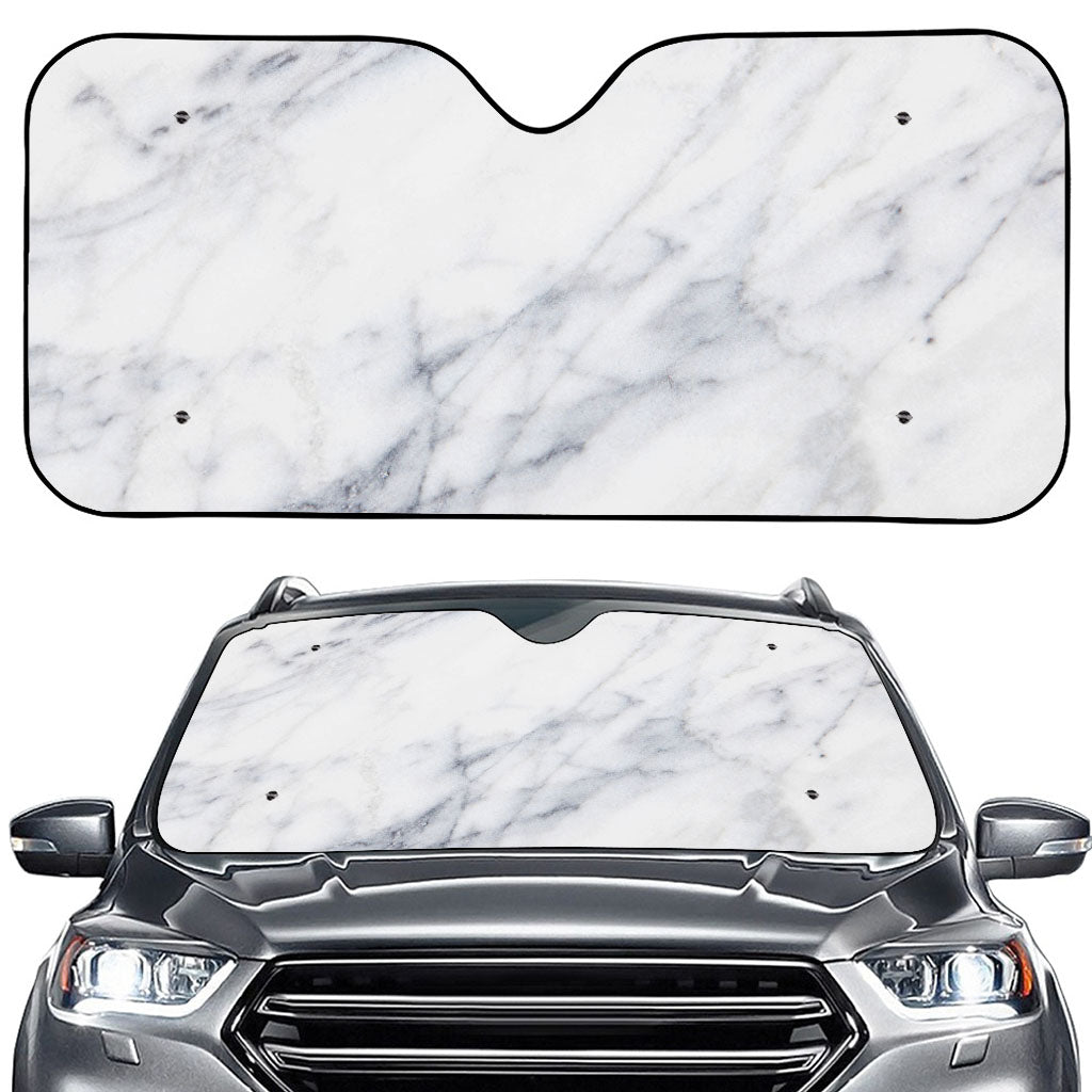 Smoke Grey Marble Print Car Windshield Sun Shade