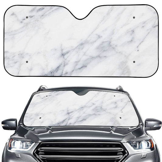 Smoke Grey Marble Print Car Windshield Sun Shade
