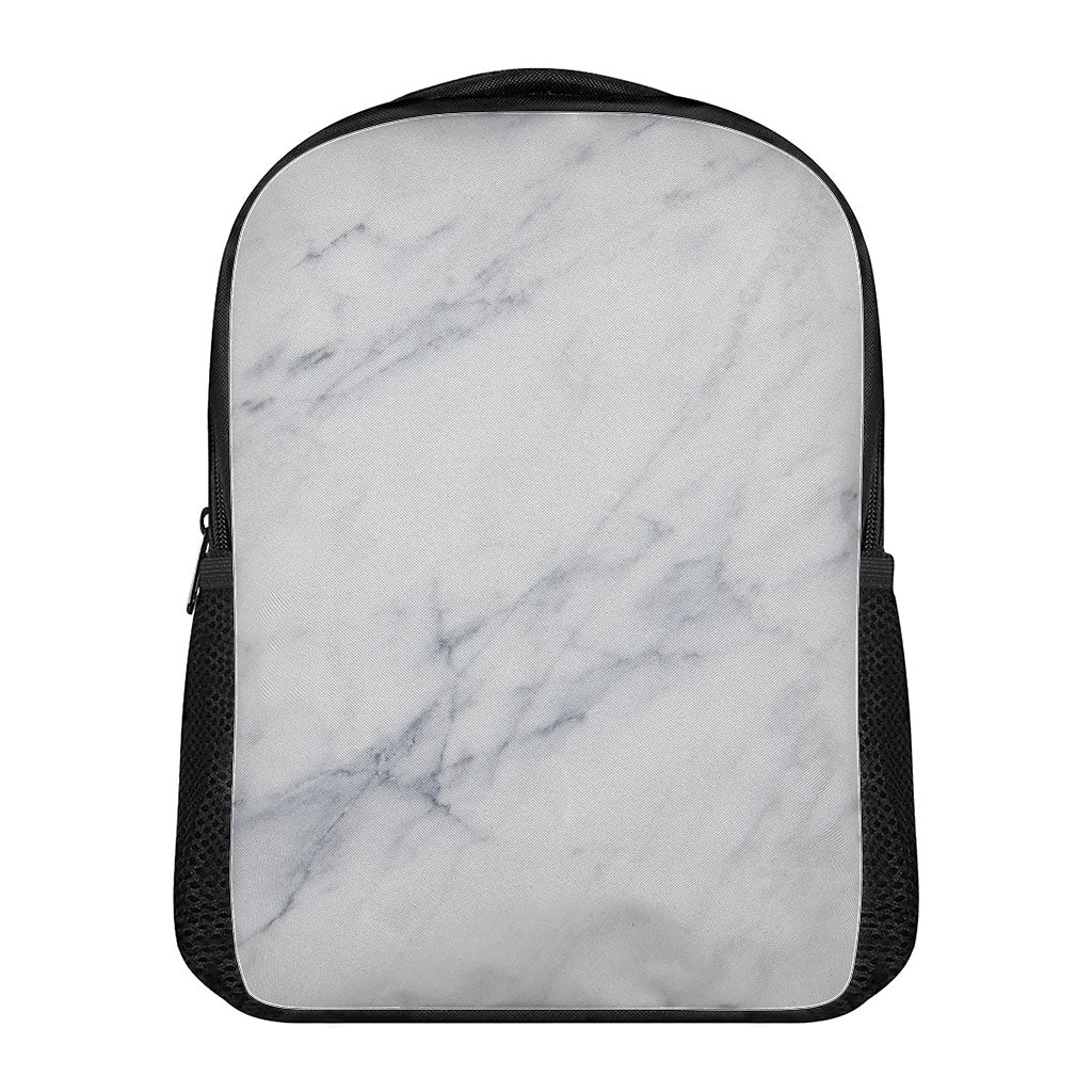 Smoke Grey Marble Print Casual Backpack