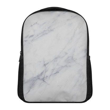 Smoke Grey Marble Print Casual Backpack