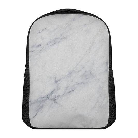 Smoke Grey Marble Print Casual Backpack