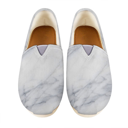 Smoke Grey Marble Print Casual Shoes