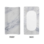 Smoke Grey Marble Print Changing Pad Cover