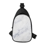 Smoke Grey Marble Print Chest Bag