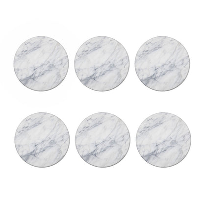 Smoke Grey Marble Print Coaster Set
