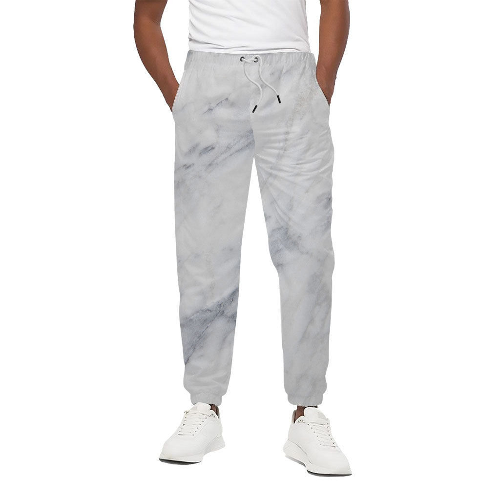 Smoke Grey Marble Print Cotton Pants