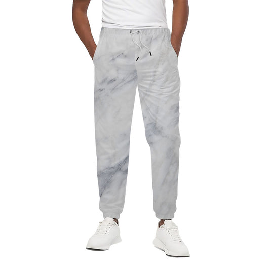 Smoke Grey Marble Print Cotton Pants