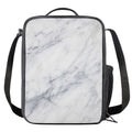 Smoke Grey Marble Print Crossbody Lunch Bag