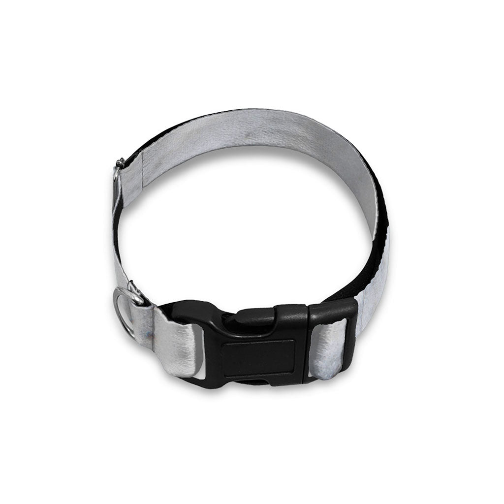Smoke Grey Marble Print Dog Collar