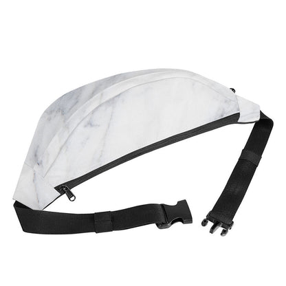 Smoke Grey Marble Print Fanny Pack