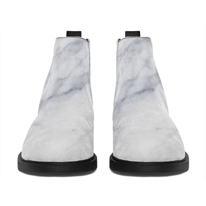 Smoke Grey Marble Print Flat Ankle Boots