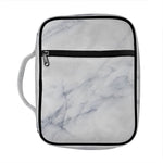 Smoke Grey Marble Print Front Pocket Bible Bag