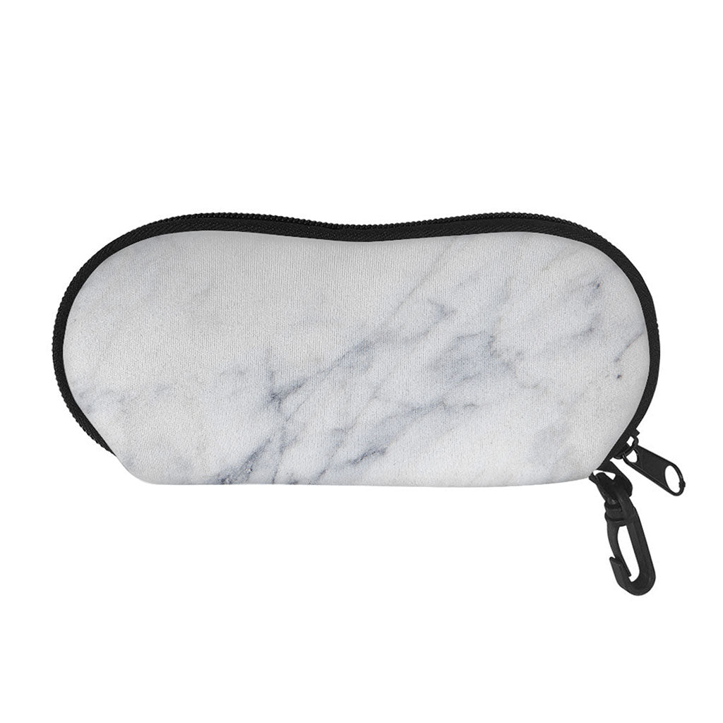 Smoke Grey Marble Print Glasses Case
