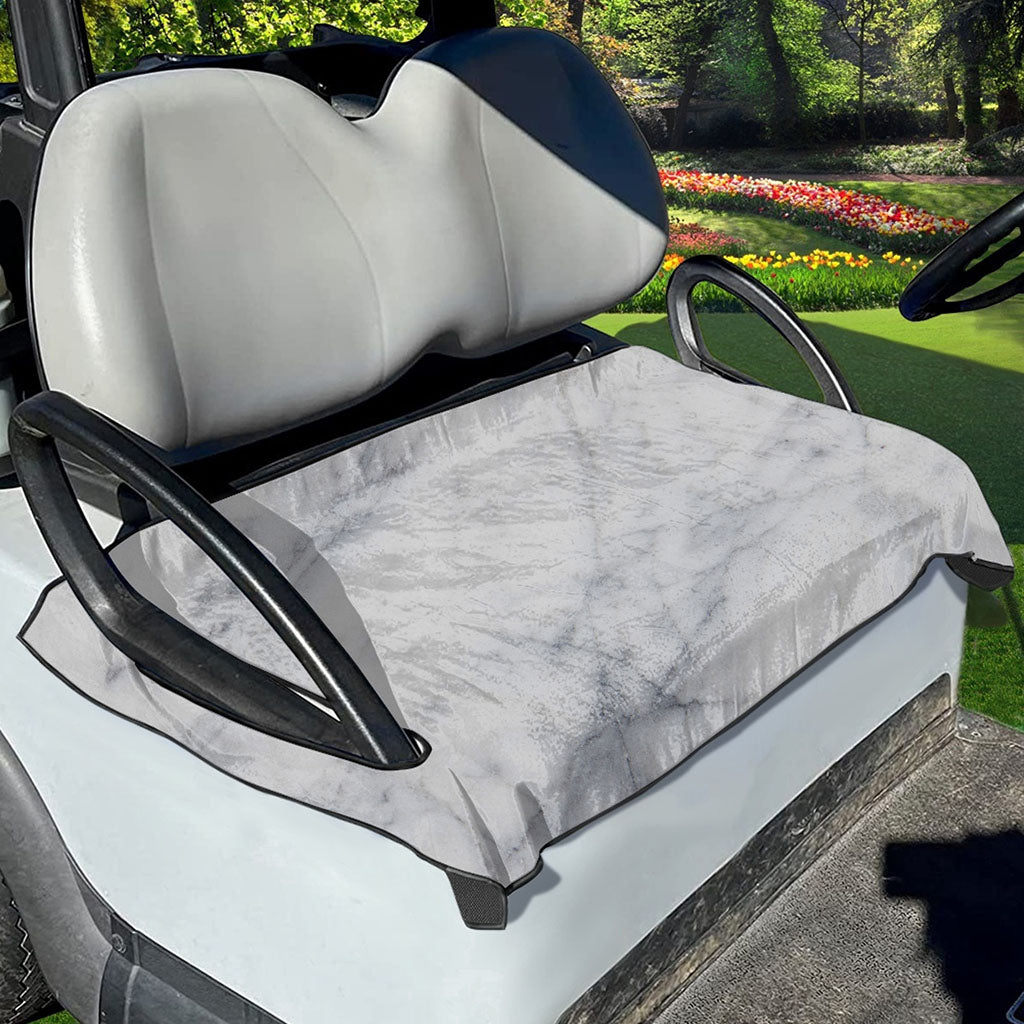 Smoke Grey Marble Print Golf Cart Seat Cover