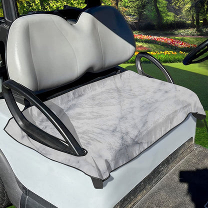 Smoke Grey Marble Print Golf Cart Seat Cover