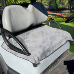 Smoke Grey Marble Print Golf Cart Seat Cover