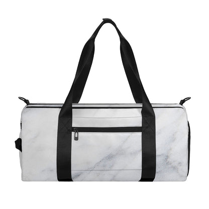 Smoke Grey Marble Print Gym Bag