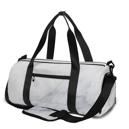 Smoke Grey Marble Print Gym Bag