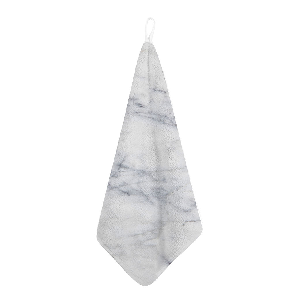 Smoke Grey Marble Print Hand Towel