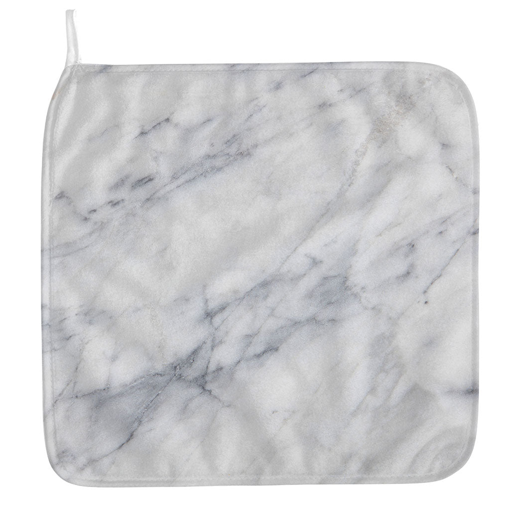 Smoke Grey Marble Print Hand Towel
