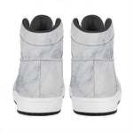 Smoke Grey Marble Print High Top Leather Sneakers