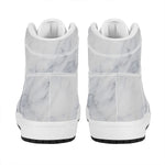 Smoke Grey Marble Print High Top Leather Sneakers