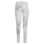 Smoke Grey Marble Print High-Waisted Pocket Leggings