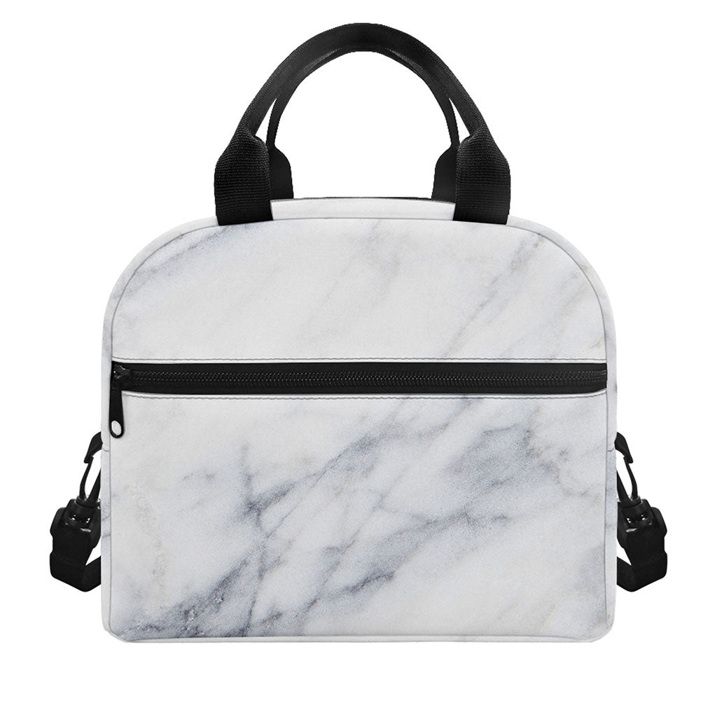 Smoke Grey Marble Print Insulated Lunch Bag