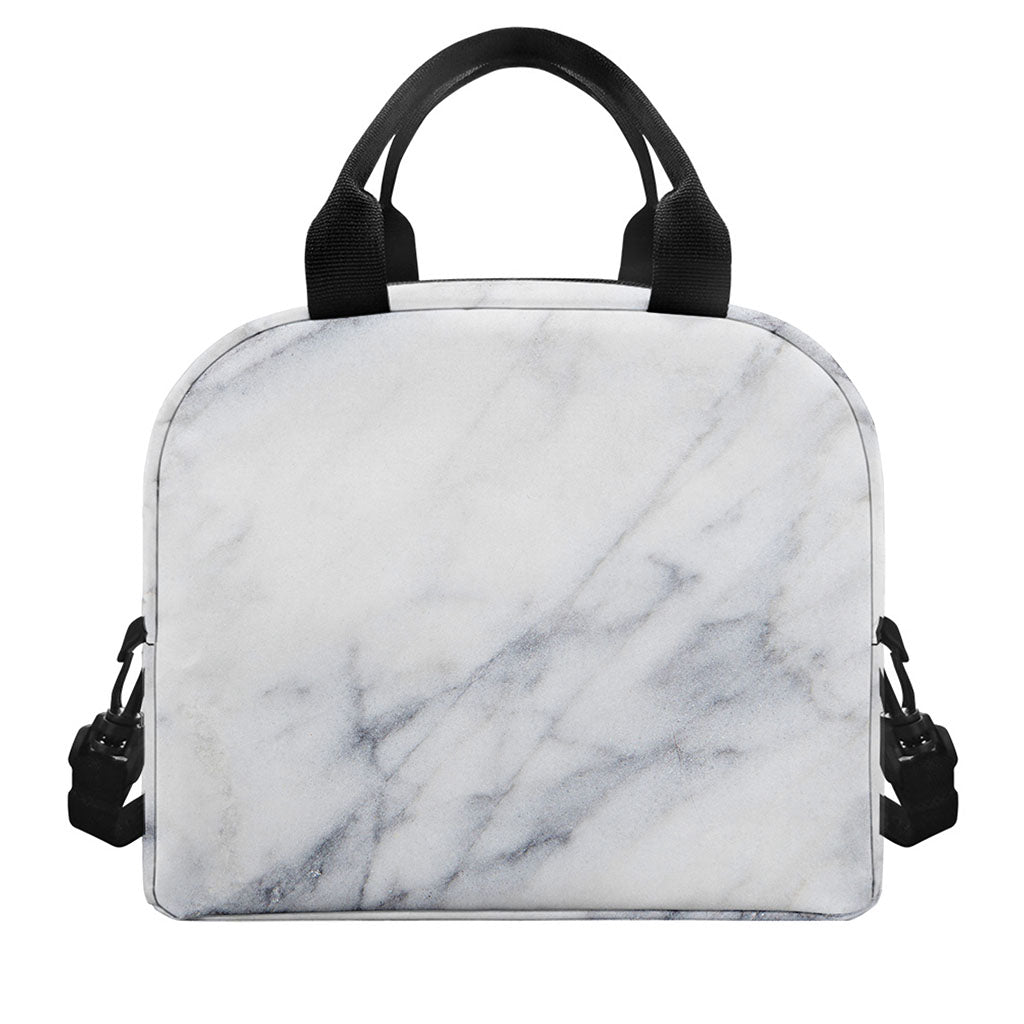 Smoke Grey Marble Print Insulated Lunch Bag