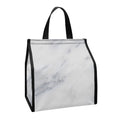 Smoke Grey Marble Print Insulated Lunch Tote