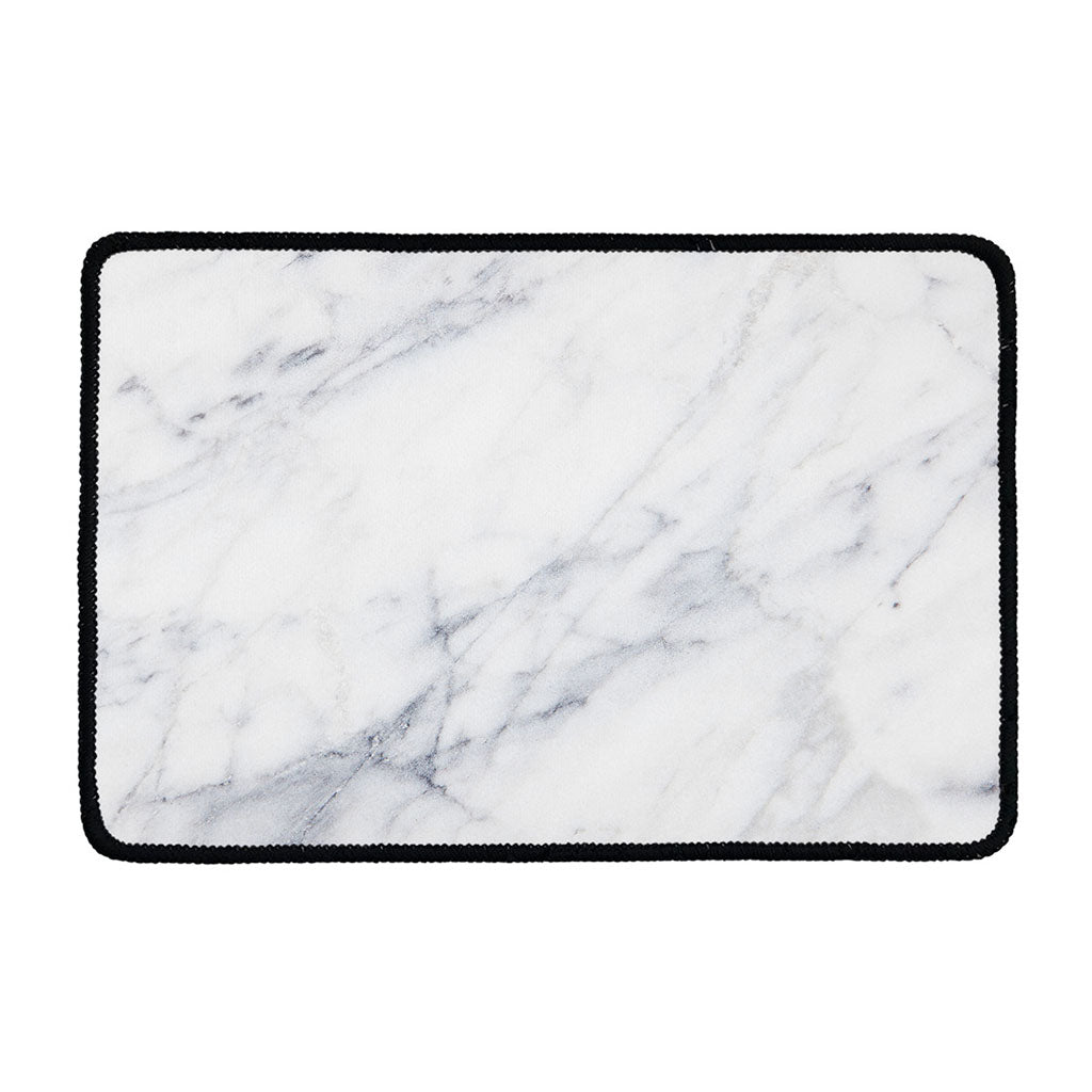 Smoke Grey Marble Print Kitchen Mat
