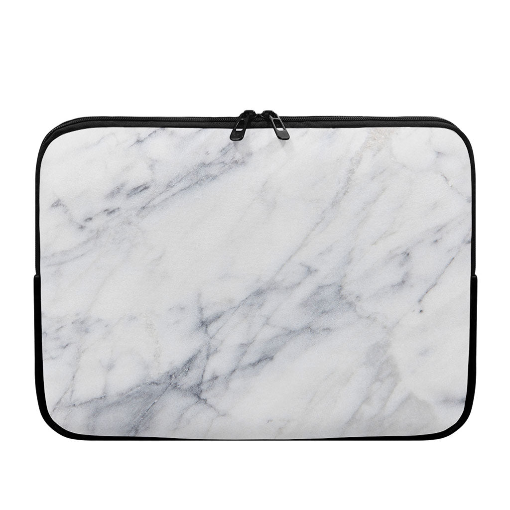 Smoke Grey Marble Print Laptop Sleeve