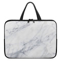 Smoke Grey Marble Print Laptop Sleeve With Handle