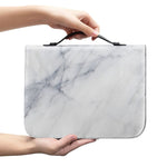 Smoke Grey Marble Print Leather Bible Cover