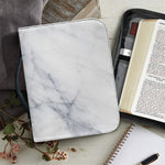 Smoke Grey Marble Print Leather Bible Cover