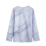Smoke Grey Marble Print Long Sleeve Short Coat