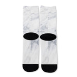 Smoke Grey Marble Print Long Socks