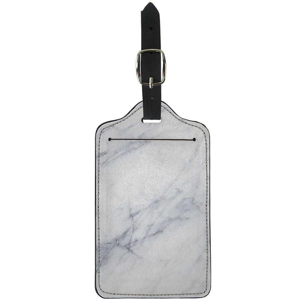 Smoke Grey Marble Print Luggage Tag