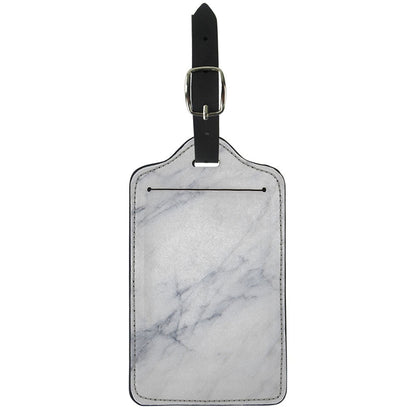 Smoke Grey Marble Print Luggage Tag
