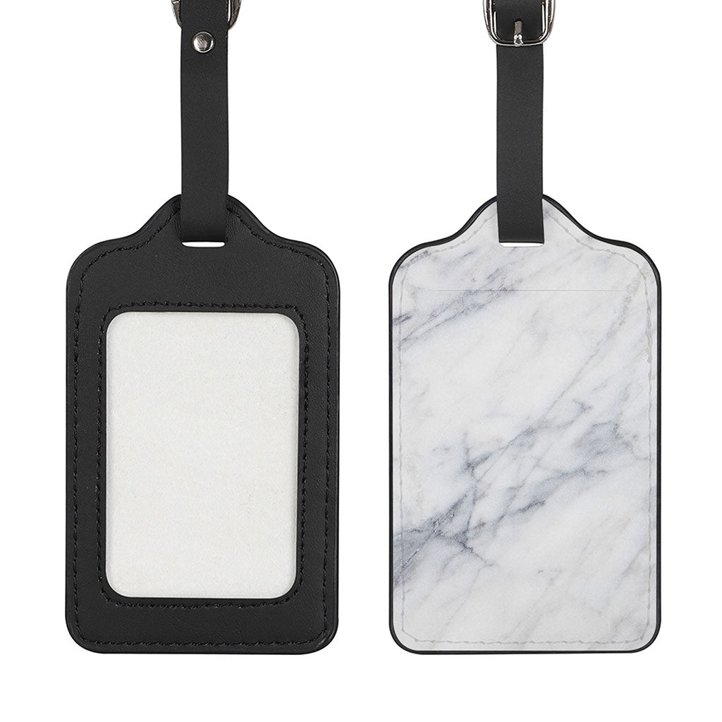 Smoke Grey Marble Print Luggage Tag