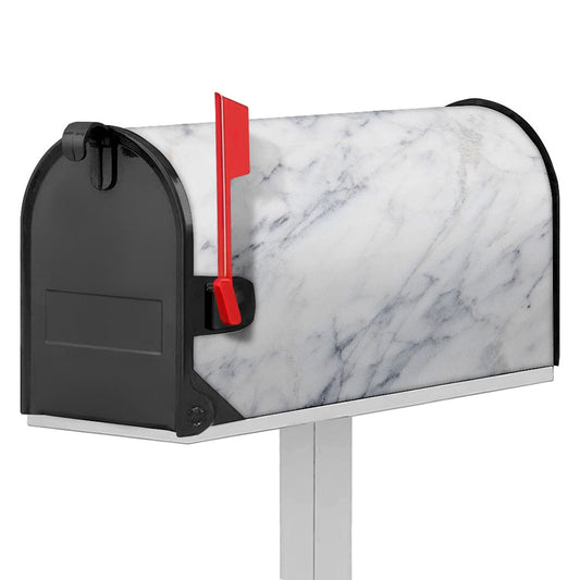 Smoke Grey Marble Print Mailbox Cover
