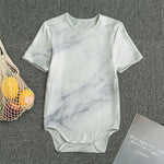 Smoke Grey Marble Print Men's Bodysuit