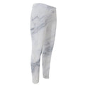 Smoke Grey Marble Print Men's Compression Pants