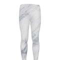 Smoke Grey Marble Print Men's Leggings