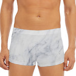 Smoke Grey Marble Print Men's Short Boxer Briefs