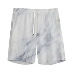 Smoke Grey Marble Print Men's Sports Shorts